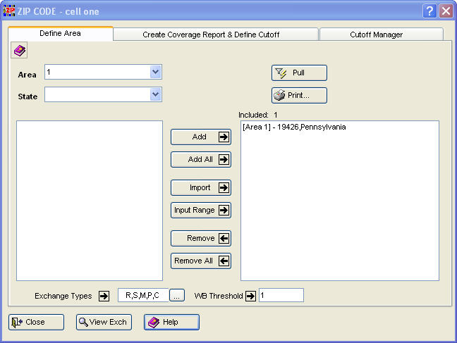 Enter Zip Code Box Example Defining a Sampling Frame by ZIP Codes
